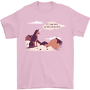 Peeing Dog in the Mountains Funny Mens T-Shirt Cotton Gildan Light Pink
