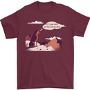 Peeing Dog in the Mountains Funny Mens T-Shirt Cotton Gildan Maroon