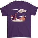 Peeing Dog in the Mountains Funny Mens T-Shirt Cotton Gildan Purple