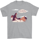 Peeing Dog in the Mountains Funny Mens T-Shirt Cotton Gildan Sports Grey