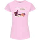 Peeing Dog in the Mountains Funny Womens Petite Cut T-Shirt Light Pink