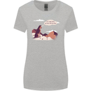 Peeing Dog in the Mountains Funny Womens Wider Cut T-Shirt Sports Grey