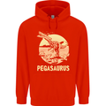 Pegasaurus Dinosaur T-Rex Funny Childrens Kids Hoodie Bright Red