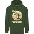 Pegasaurus Dinosaur T-Rex Funny Childrens Kids Hoodie Forest Green