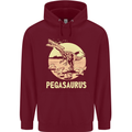 Pegasaurus Dinosaur T-Rex Funny Childrens Kids Hoodie Maroon