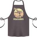 Pegasaurus Dinosaur T-Rex Funny Cotton Apron 100% Organic Dark Grey