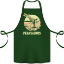 Pegasaurus Dinosaur T-Rex Funny Cotton Apron 100% Organic Forest Green