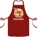 Pegasaurus Dinosaur T-Rex Funny Cotton Apron 100% Organic Maroon