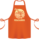 Pegasaurus Dinosaur T-Rex Funny Cotton Apron 100% Organic Orange