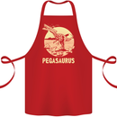Pegasaurus Dinosaur T-Rex Funny Cotton Apron 100% Organic Red