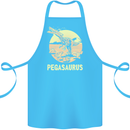Pegasaurus Dinosaur T-Rex Funny Cotton Apron 100% Organic Turquoise