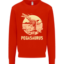Pegasaurus Dinosaur T-Rex Funny Kids Sweatshirt Jumper Bright Red