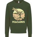Pegasaurus Dinosaur T-Rex Funny Kids Sweatshirt Jumper Forest Green