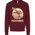 Pegasaurus Dinosaur T-Rex Funny Kids Sweatshirt Jumper Maroon