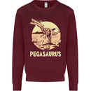 Pegasaurus Dinosaur T-Rex Funny Kids Sweatshirt Jumper Maroon