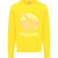 Pegasaurus Dinosaur T-Rex Funny Kids Sweatshirt Jumper Yellow