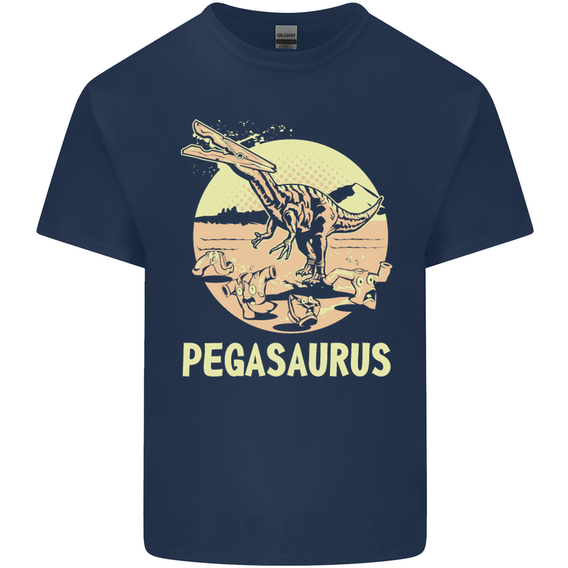 Pegasaurus Dinosaur T-Rex Funny Kids T-Shirt Childrens Navy Blue