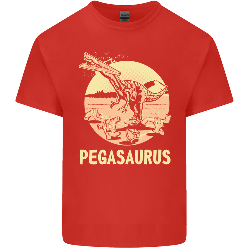 Pegasaurus Dinosaur T-Rex Funny Kids T-Shirt Childrens Red
