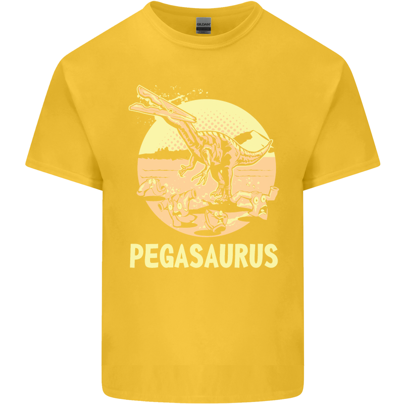Pegasaurus Dinosaur T-Rex Funny Kids T-Shirt Childrens Yellow