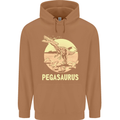 Pegasaurus Dinosaur T-Rex Funny Mens 80% Cotton Hoodie Caramel Latte