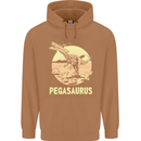 Pegasaurus Dinosaur T-Rex Funny Mens 80% Cotton Hoodie Caramel Latte