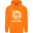 Pegasaurus Dinosaur T-Rex Funny Mens 80% Cotton Hoodie Orange
