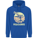 Pegasaurus Dinosaur T-Rex Funny Mens 80% Cotton Hoodie Royal Blue