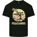 Pegasaurus Dinosaur T-Rex Funny Mens Cotton T-Shirt Tee Top Black