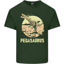 Pegasaurus Dinosaur T-Rex Funny Mens Cotton T-Shirt Tee Top Forest Green