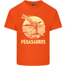 Pegasaurus Dinosaur T-Rex Funny Mens Cotton T-Shirt Tee Top Orange