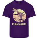 Pegasaurus Dinosaur T-Rex Funny Mens Cotton T-Shirt Tee Top Purple