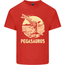Pegasaurus Dinosaur T-Rex Funny Mens Cotton T-Shirt Tee Top Red