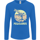 Pegasaurus Dinosaur T-Rex Funny Mens Long Sleeve T-Shirt Royal Blue