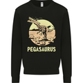Pegasaurus Dinosaur T-Rex Funny Mens Sweatshirt Jumper Black