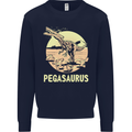 Pegasaurus Dinosaur T-Rex Funny Mens Sweatshirt Jumper Navy Blue