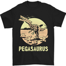 Pegasaurus Dinosaur T-Rex Funny Mens T-Shirt Cotton Gildan Black