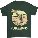 Pegasaurus Dinosaur T-Rex Funny Mens T-Shirt Cotton Gildan Forest Green