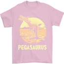 Pegasaurus Dinosaur T-Rex Funny Mens T-Shirt Cotton Gildan Light Pink
