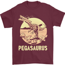 Pegasaurus Dinosaur T-Rex Funny Mens T-Shirt Cotton Gildan Maroon