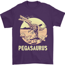 Pegasaurus Dinosaur T-Rex Funny Mens T-Shirt Cotton Gildan Purple