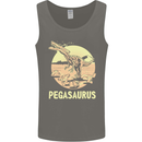 Pegasaurus Dinosaur T-Rex Funny Mens Vest Tank Top Charcoal