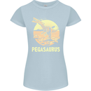 Pegasaurus Dinosaur T-Rex Funny Womens Petite Cut T-Shirt Light Blue