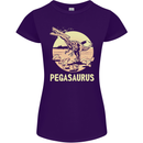 Pegasaurus Dinosaur T-Rex Funny Womens Petite Cut T-Shirt Purple