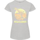 Pegasaurus Dinosaur T-Rex Funny Womens Petite Cut T-Shirt Sports Grey