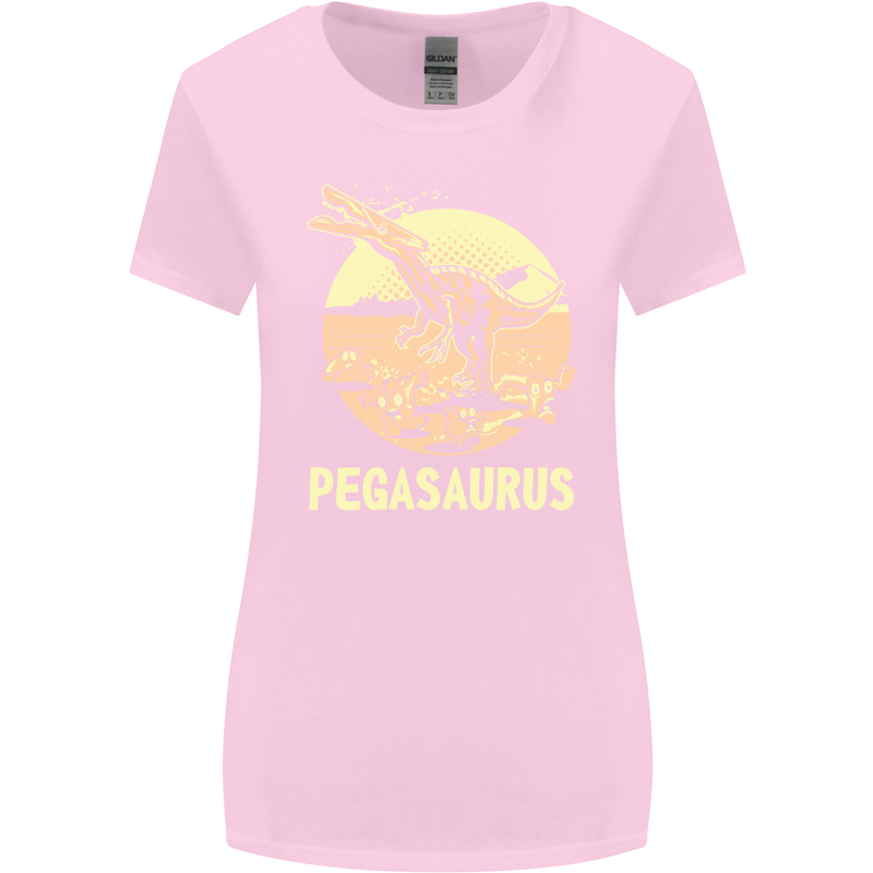 Pegasaurus Dinosaur T-Rex Funny Womens Wider Cut T-Shirt Light Pink