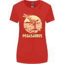 Pegasaurus Dinosaur T-Rex Funny Womens Wider Cut T-Shirt Red