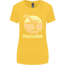 Pegasaurus Dinosaur T-Rex Funny Womens Wider Cut T-Shirt Yellow