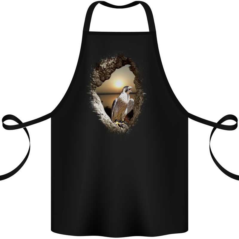 Peragrin Falcon Birds of Prey Cotton Apron 100% Organic Black