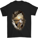 Peragrin Falcon Birds of Prey Mens T-Shirt Cotton Gildan Black