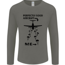 Perfectly Good Aircraft Skydiving Funny Mens Long Sleeve T-Shirt Charcoal